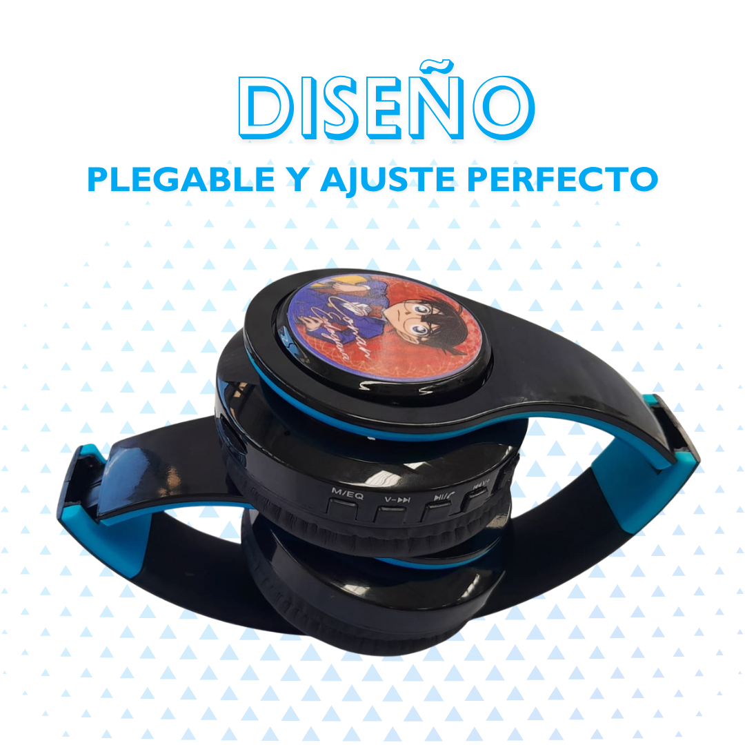 Auriculares inalámbricos acojinados color azul y negro - Imagen 5